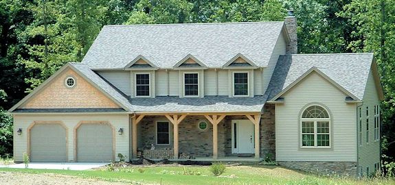 Large great room with cathedral ceiling and 2-sided fireplace. 2 story foyer and dinette. 1st floor master suite with 9' boxed ceiling. Large glamour bath and walk-in closet. Vaulted 1st floor study/den or formal dining room. Huge loft overlooking 1st floor. Large covered front porch. Large mud room and 1st floor laundry. 2-car garage.